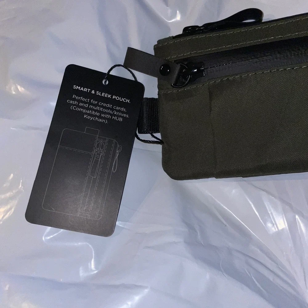Alpaka Zip Pouch Pro Dark Green EDC Minimalist Wallet Card Holder Pouch New